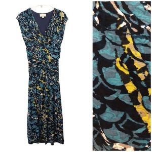 Anthropologie | SleevelessV-Neck Midi Dress Small